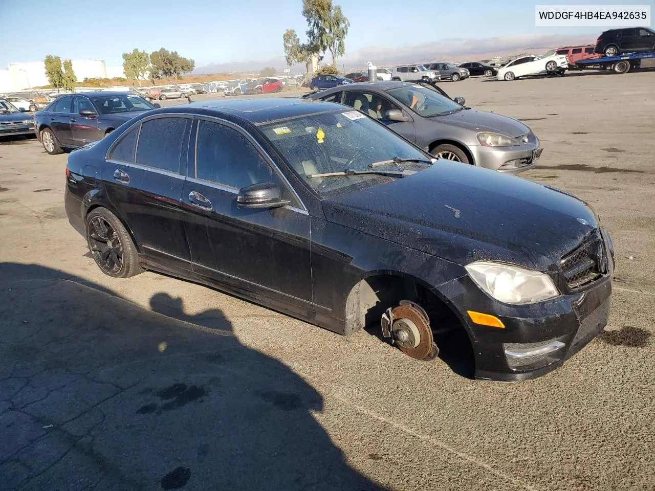 2014 Mercedes-Benz C 250 VIN: WDDGF4HB4EA942635 Lot: 75772294