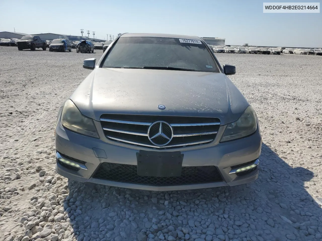 2014 Mercedes-Benz C 250 VIN: WDDGF4HB2EG214664 Lot: 76277014