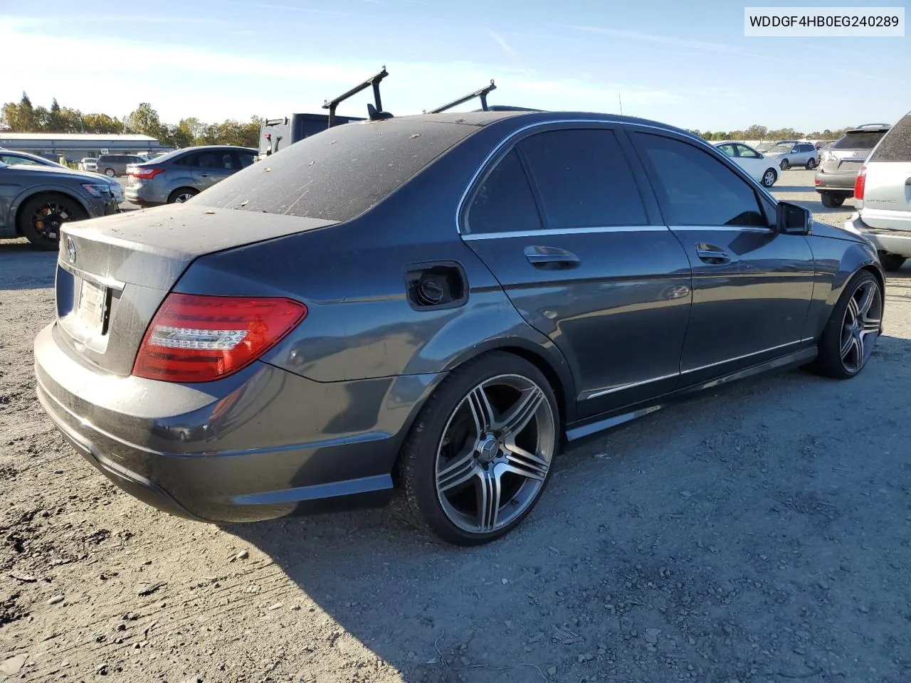 2014 Mercedes-Benz C 250 VIN: WDDGF4HB0EG240289 Lot: 77148474