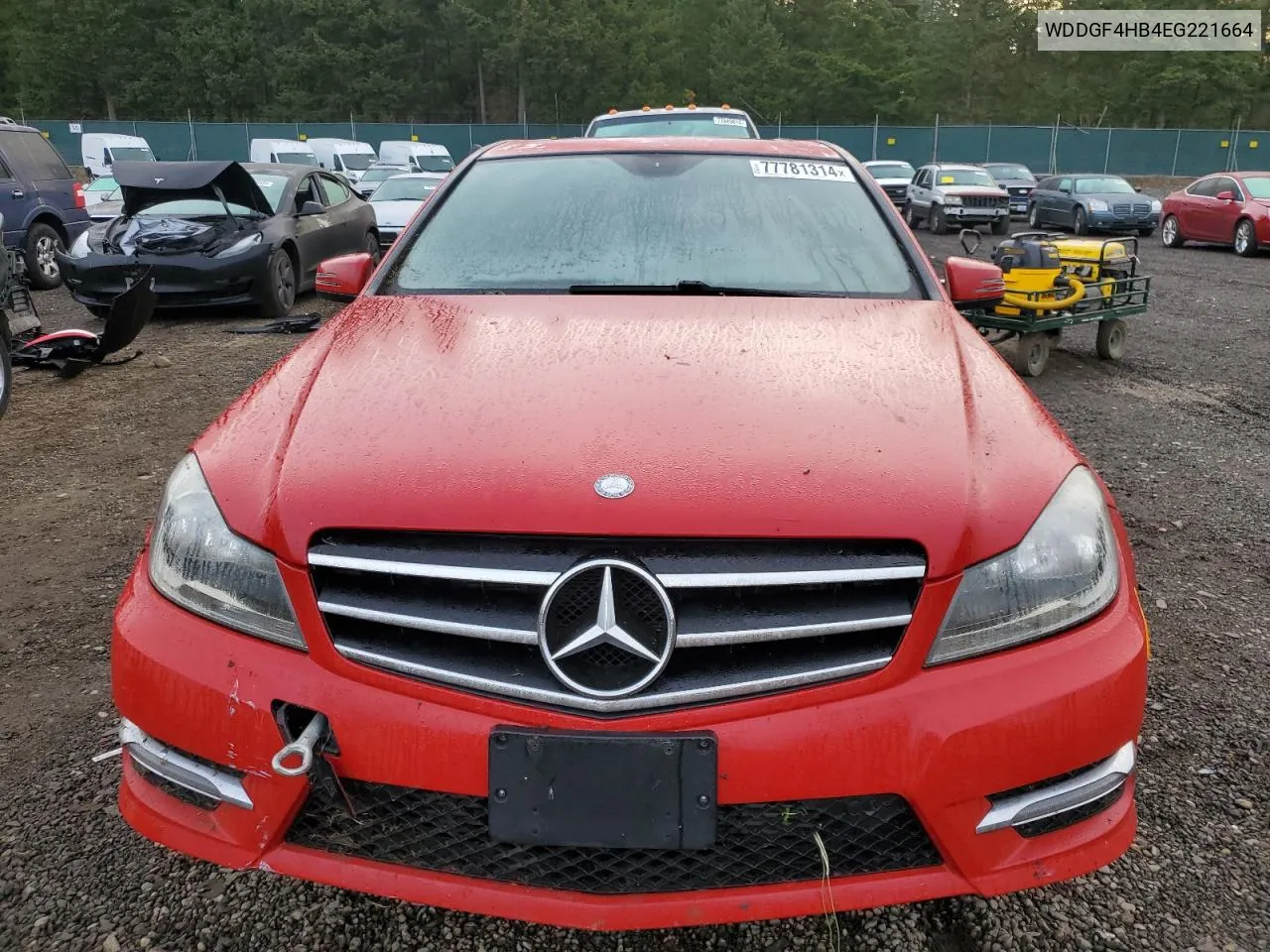 2014 Mercedes-Benz C 250 VIN: WDDGF4HB4EG221664 Lot: 77781314