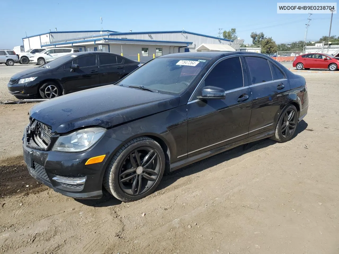 2014 Mercedes-Benz C 250 VIN: WDDGF4HB9EG238704 Lot: 77847264