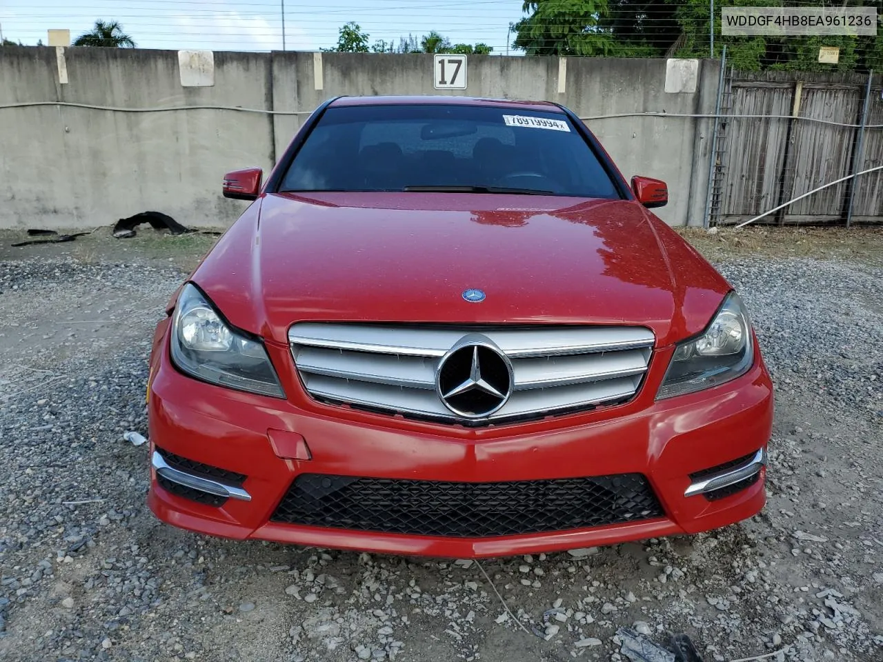 2014 Mercedes-Benz C 250 VIN: WDDGF4HB8EA961236 Lot: 78919994