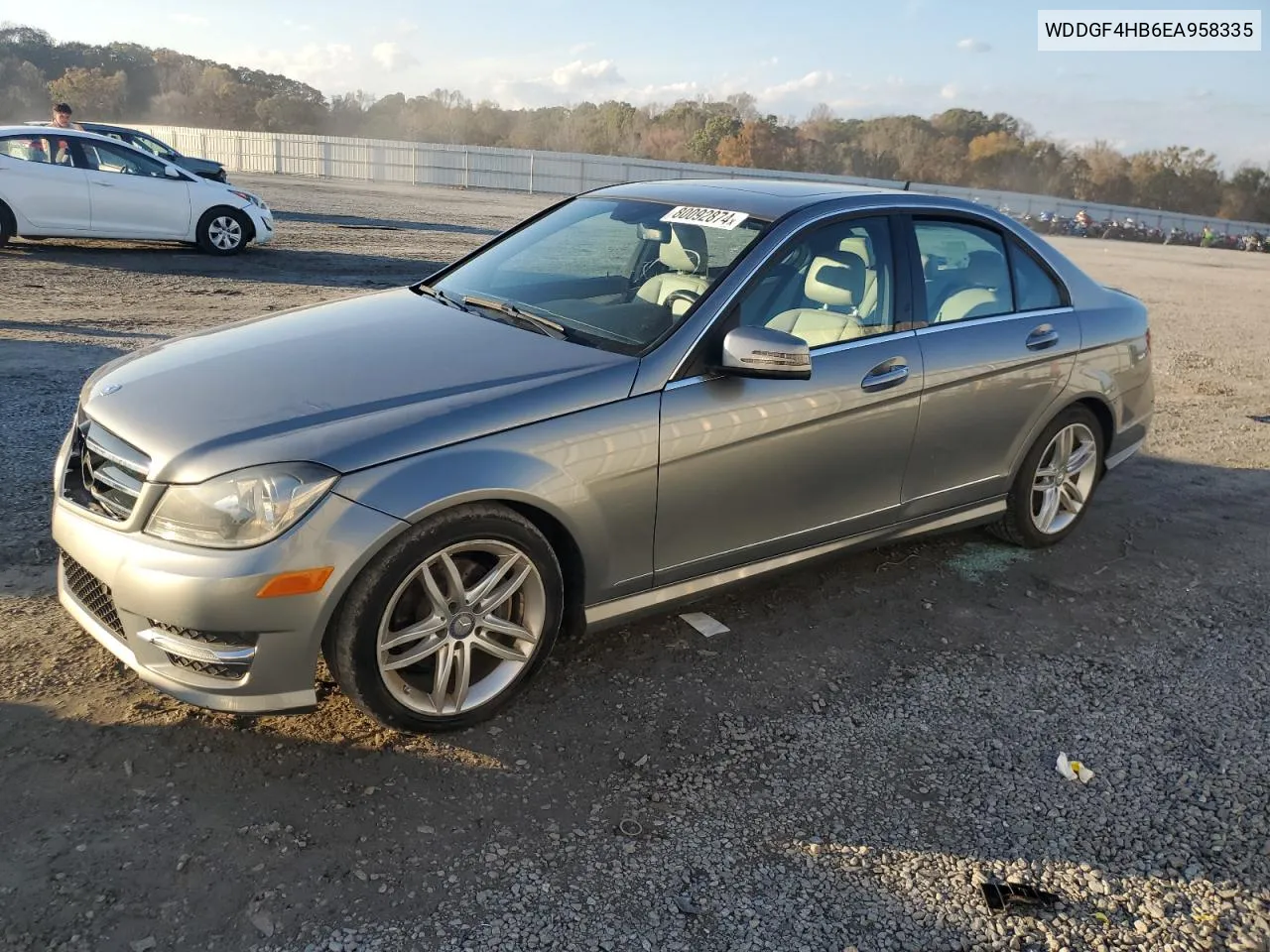 2014 Mercedes-Benz C 250 VIN: WDDGF4HB6EA958335 Lot: 80092874