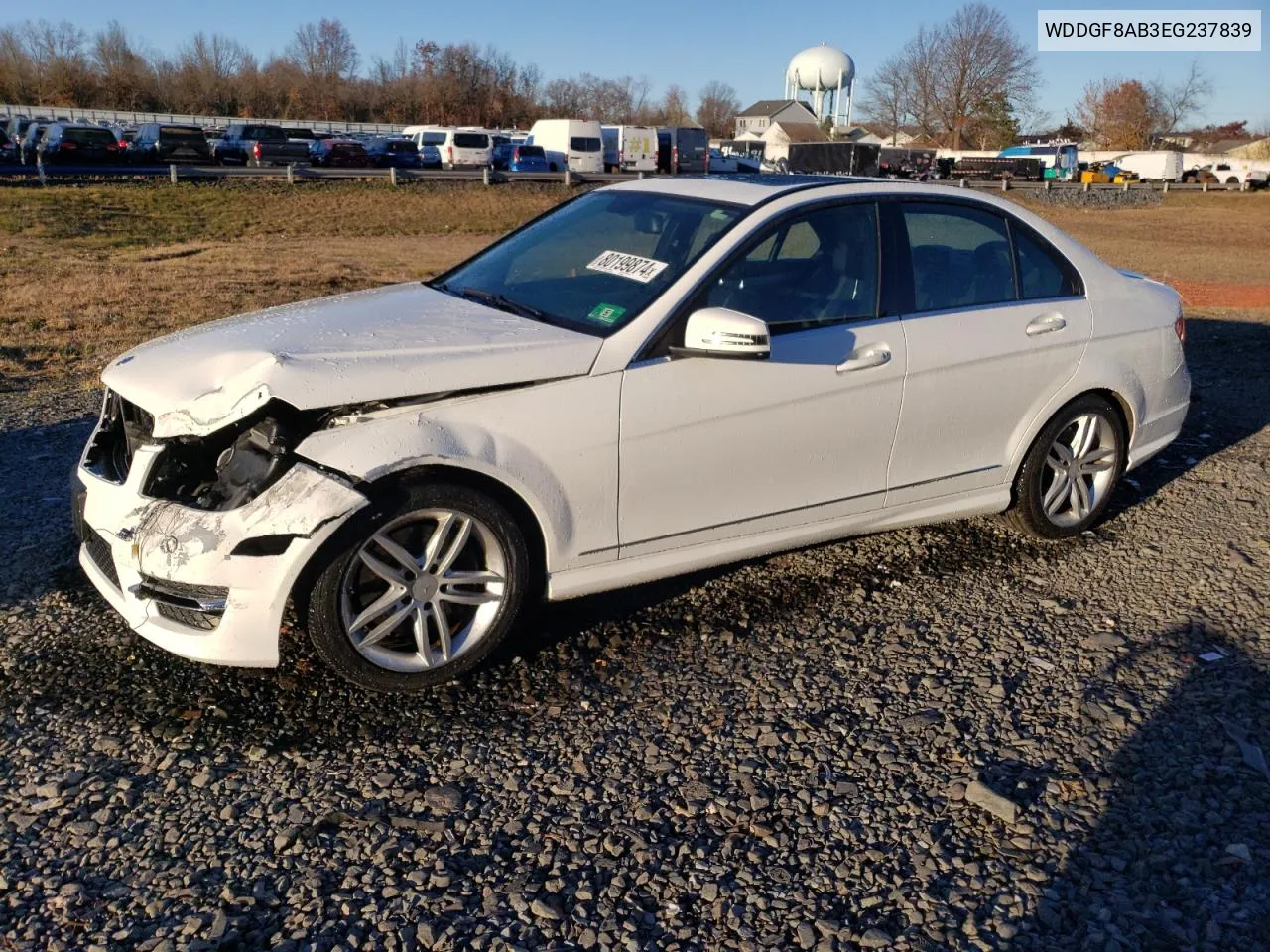 2014 Mercedes-Benz C 300 4Matic VIN: WDDGF8AB3EG237839 Lot: 80199874