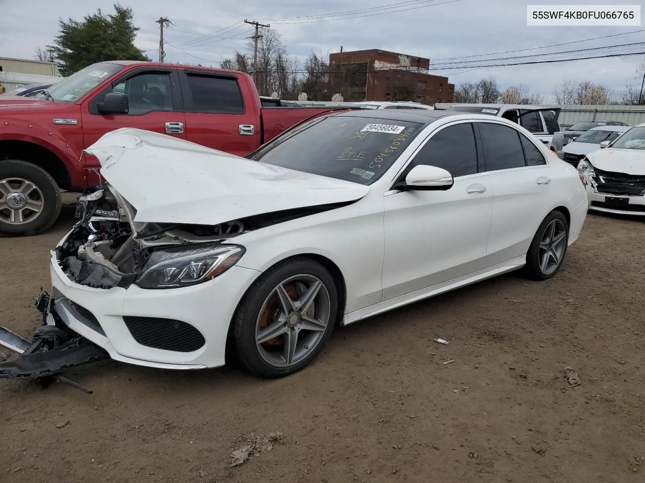 2015 Mercedes-Benz C 300 4Matic VIN: 55SWF4KB0FU066765 Lot: 50456034