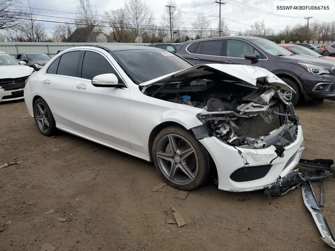 2015 Mercedes-Benz C 300 4Matic VIN: 55SWF4KB0FU066765 Lot: 50456034