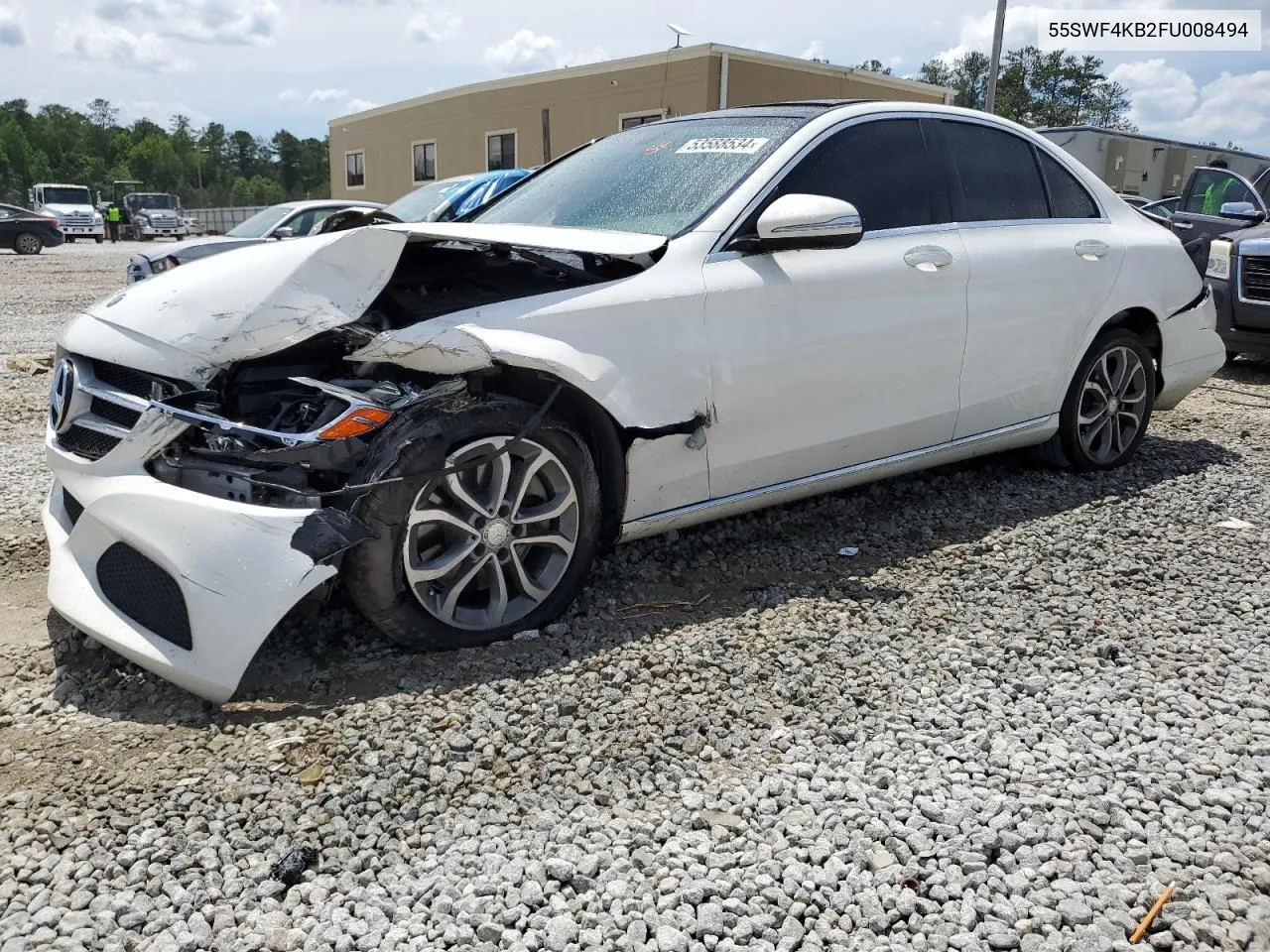 2015 Mercedes-Benz C 300 4Matic VIN: 55SWF4KB2FU008494 Lot: 53588534