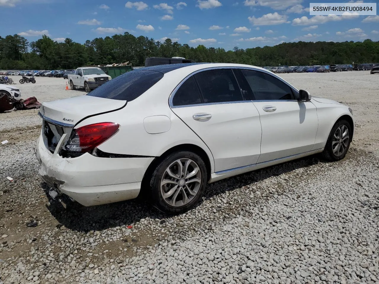 2015 Mercedes-Benz C 300 4Matic VIN: 55SWF4KB2FU008494 Lot: 53588534