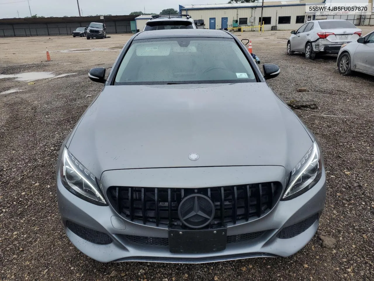 2015 Mercedes-Benz C 300 VIN: 55SWF4JB5FU057870 Lot: 53709294