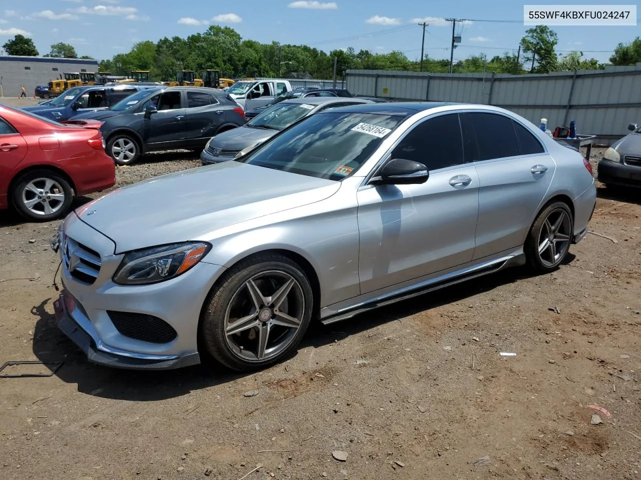 2015 Mercedes-Benz C 300 4Matic VIN: 55SWF4KBXFU024247 Lot: 54268164