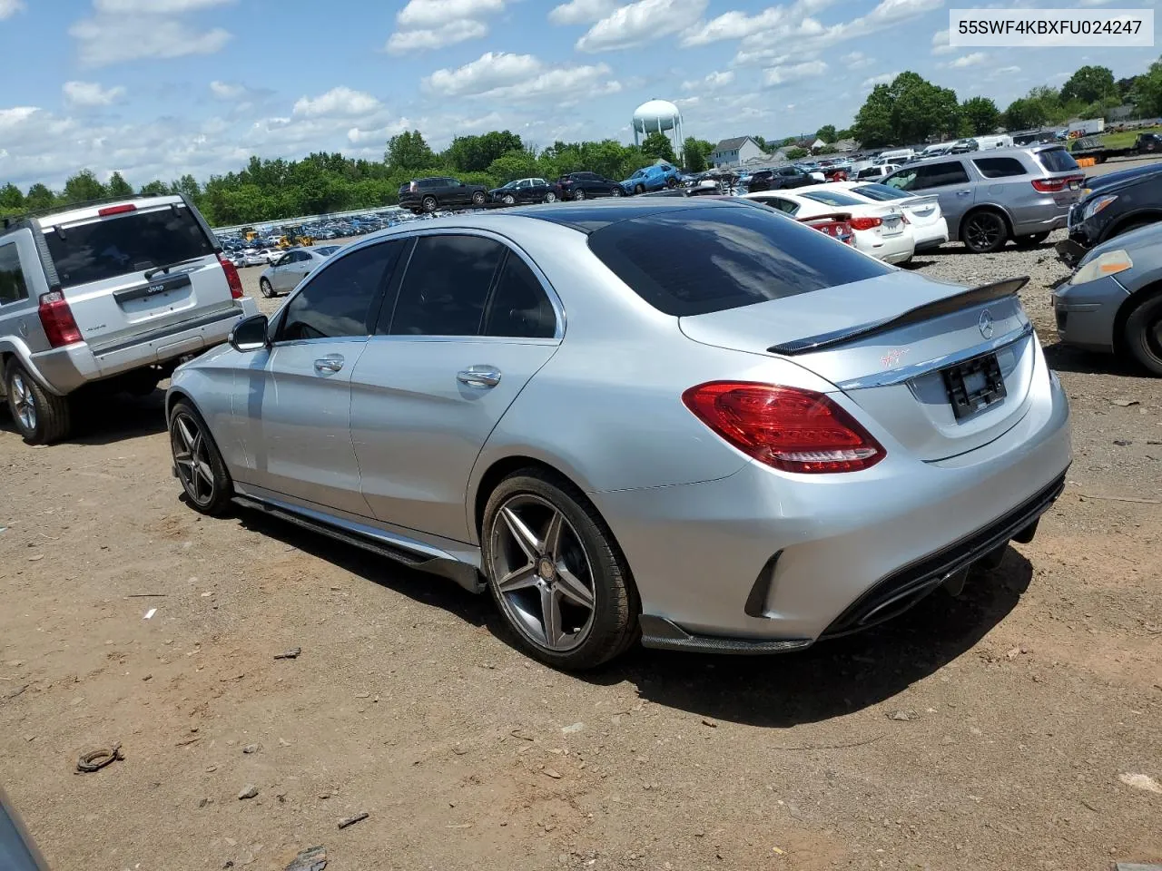 2015 Mercedes-Benz C 300 4Matic VIN: 55SWF4KBXFU024247 Lot: 54268164