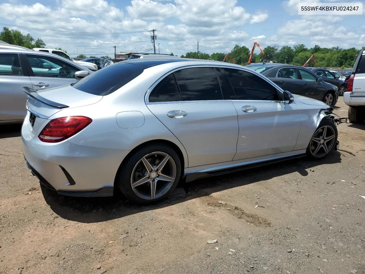 2015 Mercedes-Benz C 300 4Matic VIN: 55SWF4KBXFU024247 Lot: 54268164