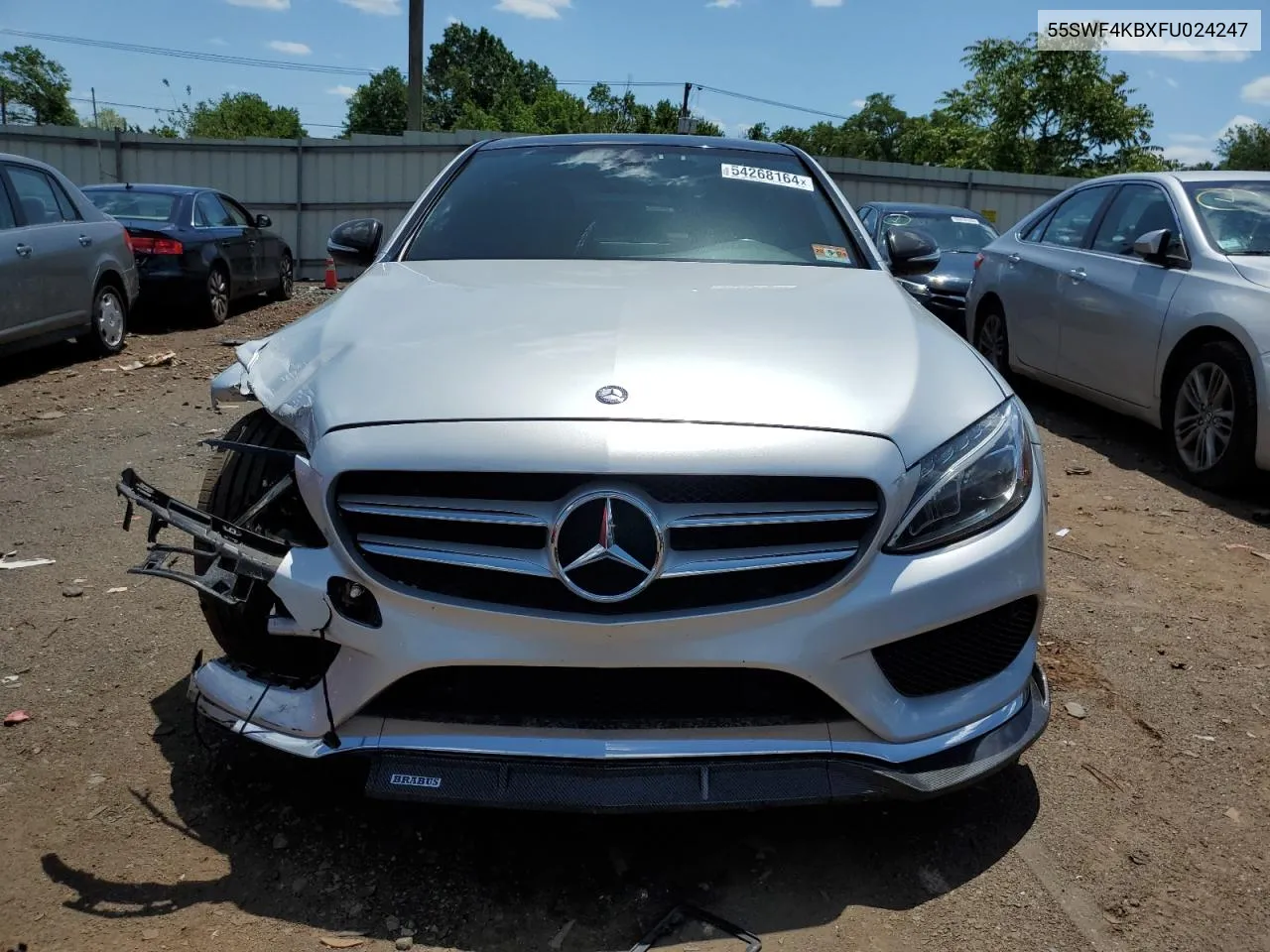 2015 Mercedes-Benz C 300 4Matic VIN: 55SWF4KBXFU024247 Lot: 54268164