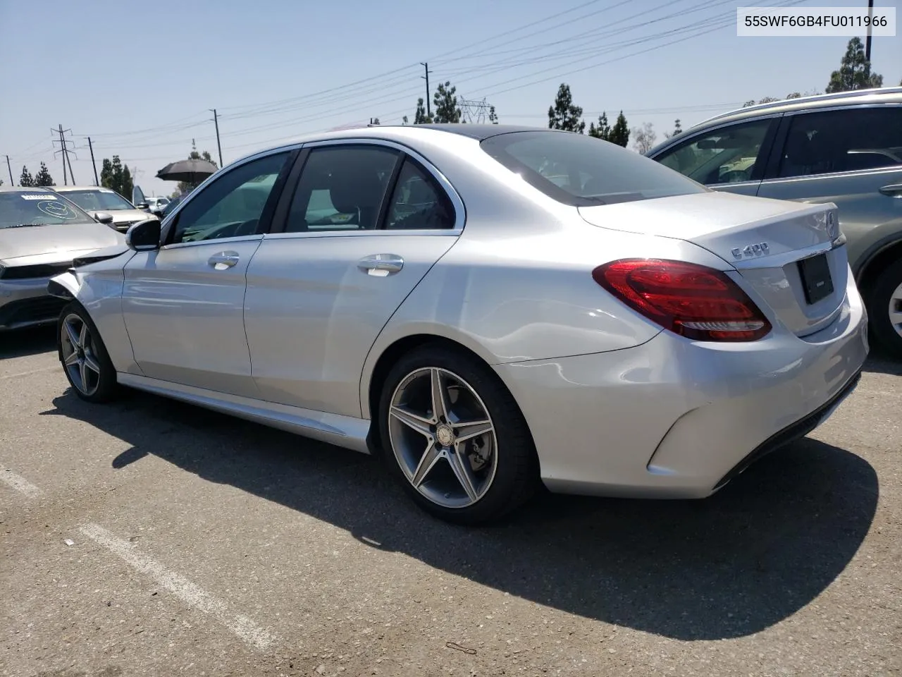 2015 Mercedes-Benz C 400 4Matic VIN: 55SWF6GB4FU011966 Lot: 57058744