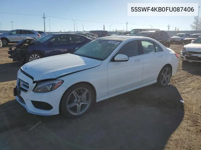 2015 Mercedes-Benz C 300 4Matic VIN: 55SWF4KB0FU087406 Lot: 58970134