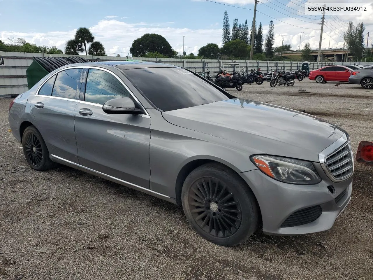 2015 Mercedes-Benz C 300 4Matic VIN: 55SWF4KB3FU034912 Lot: 69268004