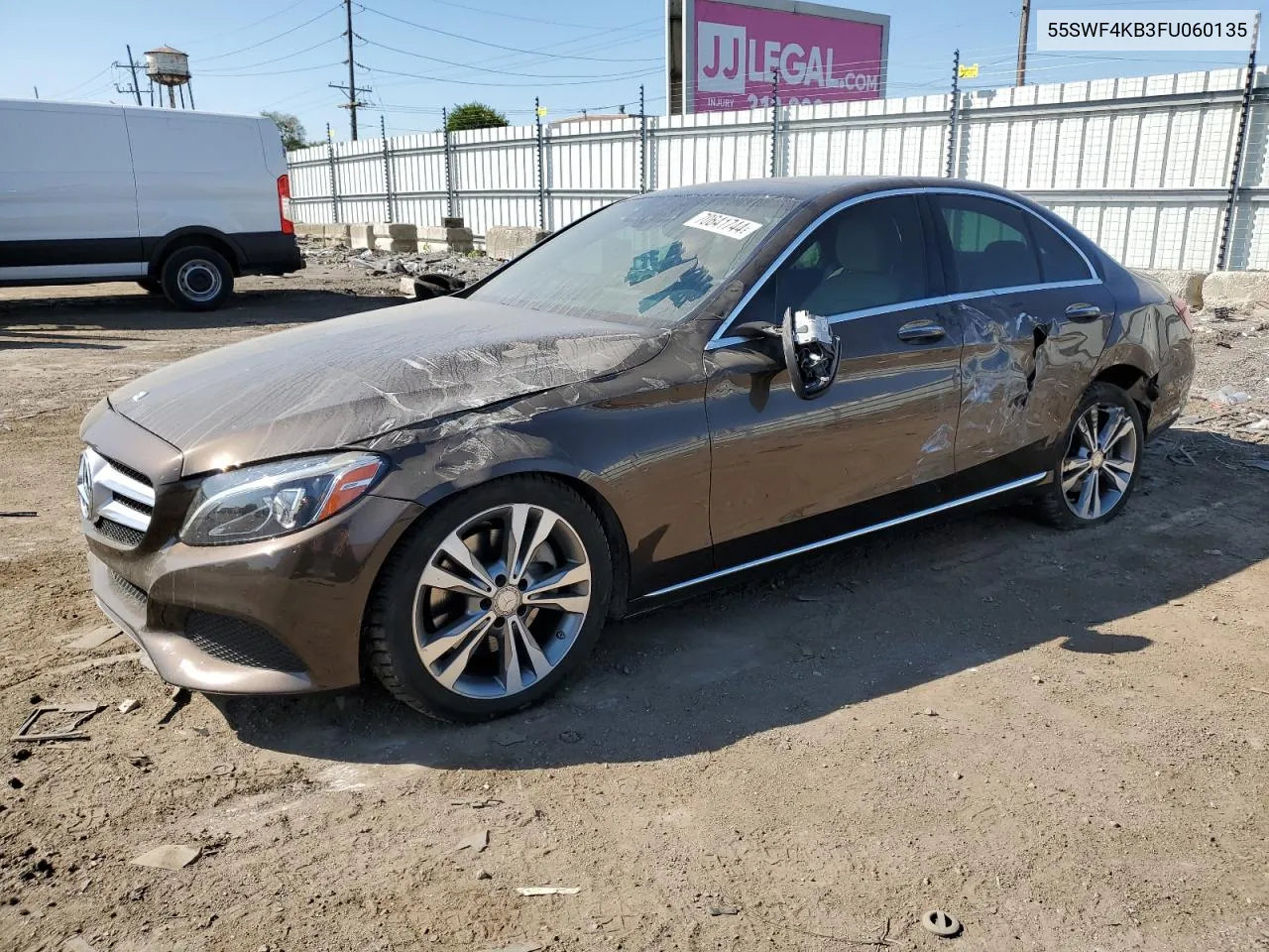 2015 Mercedes-Benz C 300 4Matic VIN: 55SWF4KB3FU060135 Lot: 70641744