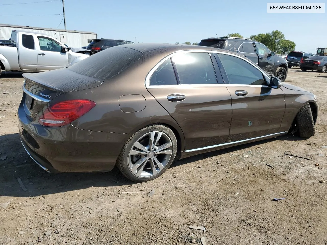 2015 Mercedes-Benz C 300 4Matic VIN: 55SWF4KB3FU060135 Lot: 70641744