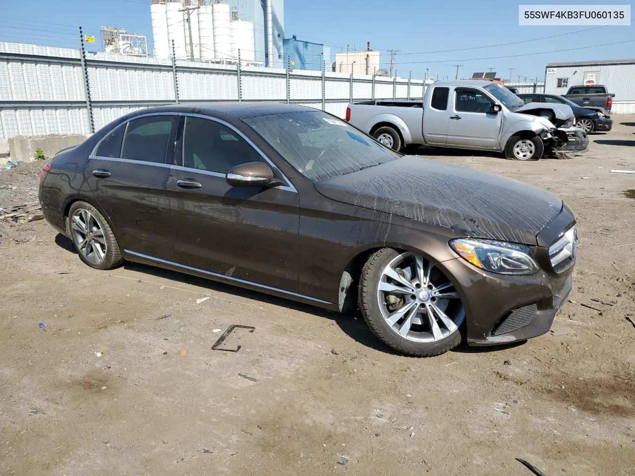 2015 Mercedes-Benz C 300 4Matic VIN: 55SWF4KB3FU060135 Lot: 70641744