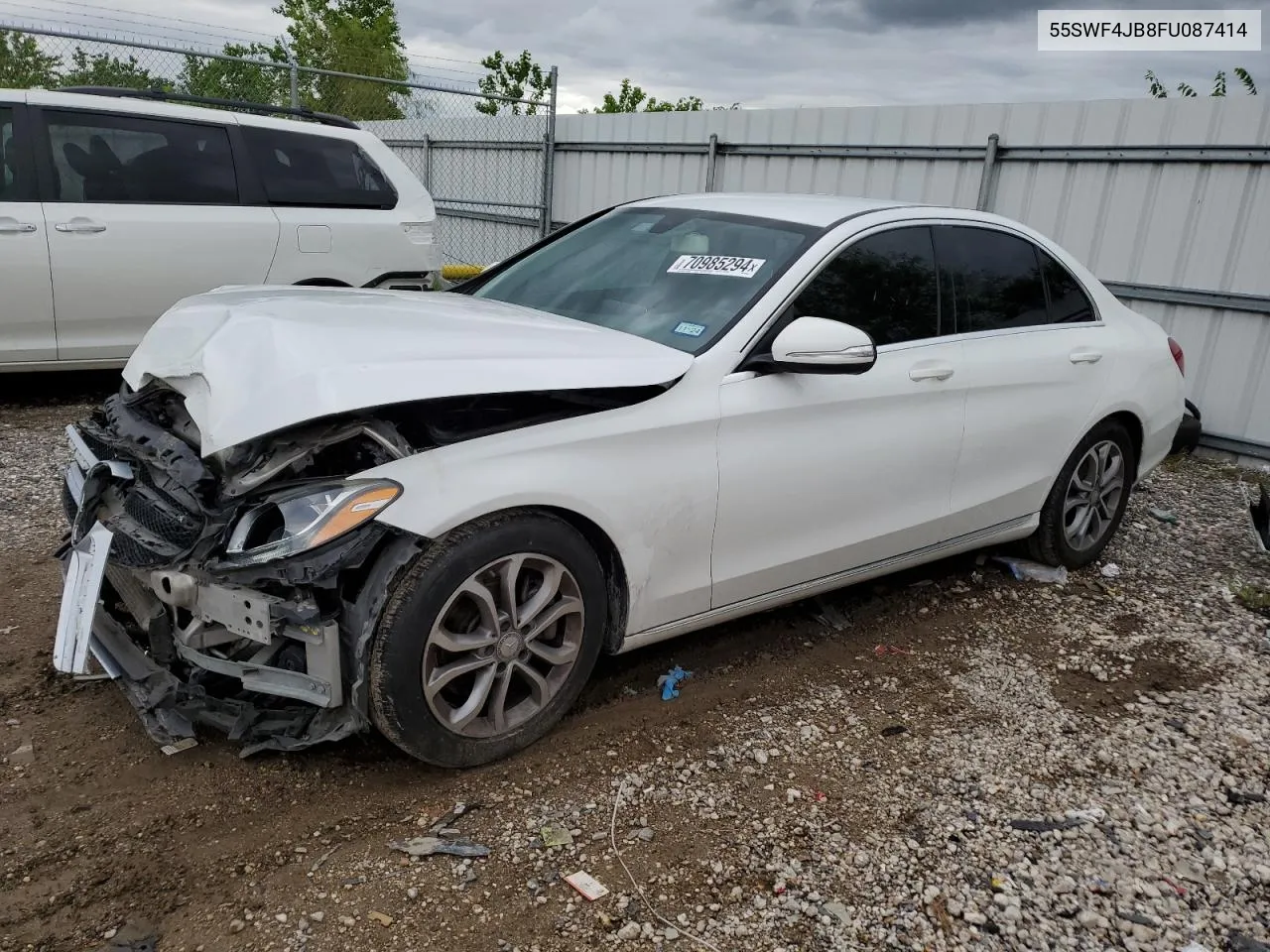 2015 Mercedes-Benz C 300 VIN: 55SWF4JB8FU087414 Lot: 70985294