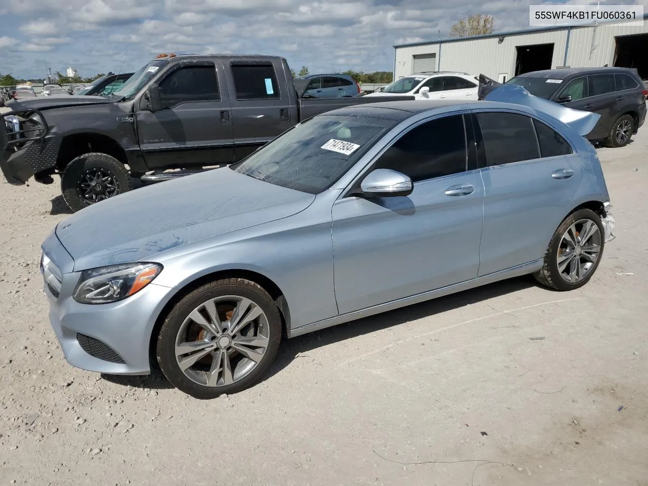 2015 Mercedes-Benz C 300 4Matic VIN: 55SWF4KB1FU060361 Lot: 71471934