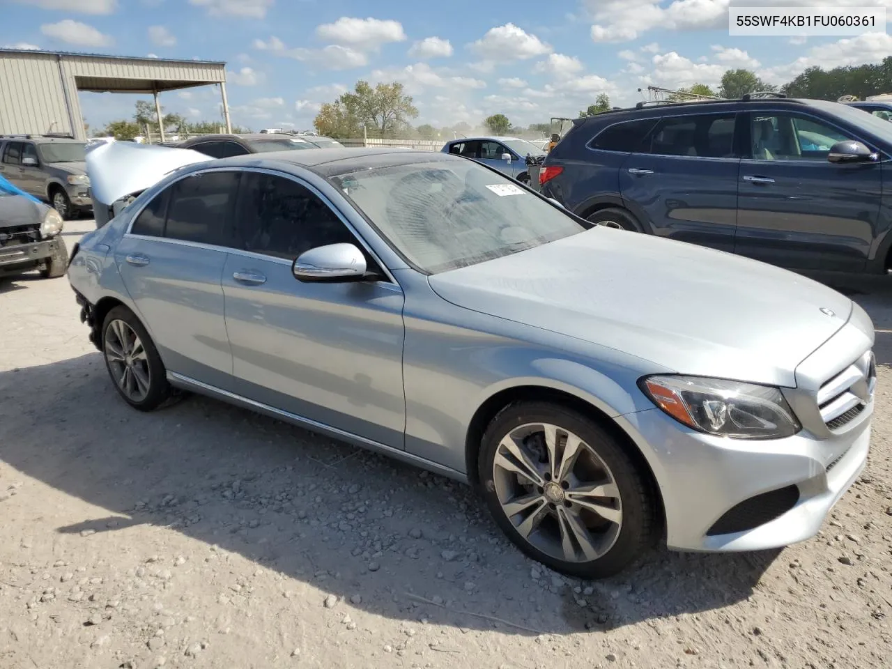 2015 Mercedes-Benz C 300 4Matic VIN: 55SWF4KB1FU060361 Lot: 71471934