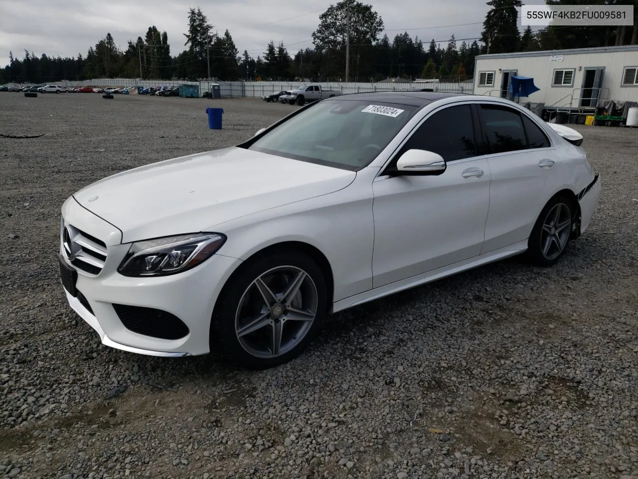 2015 Mercedes-Benz C 300 4Matic VIN: 55SWF4KB2FU009581 Lot: 71803024