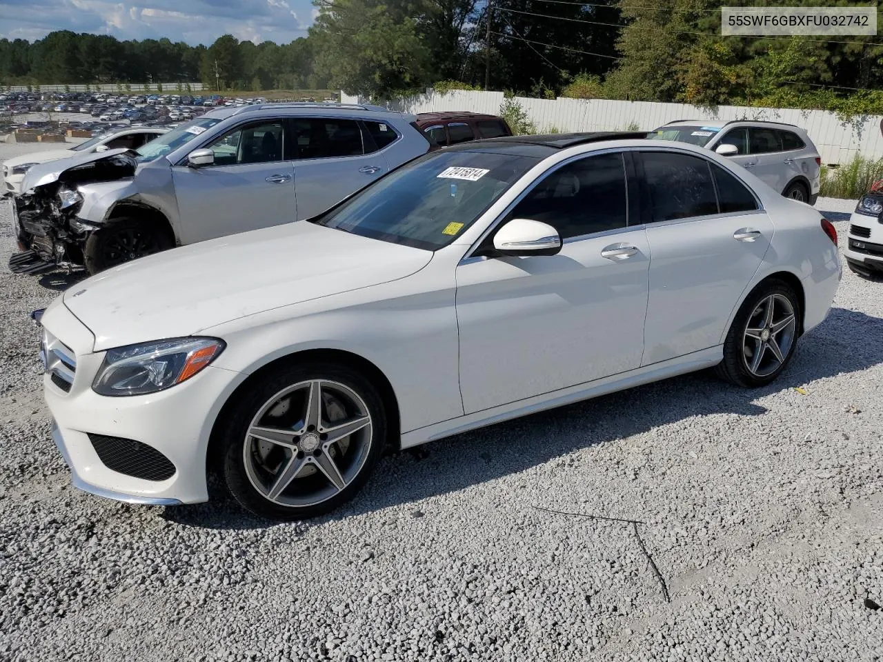 2015 Mercedes-Benz C 400 4Matic VIN: 55SWF6GBXFU032742 Lot: 72415814