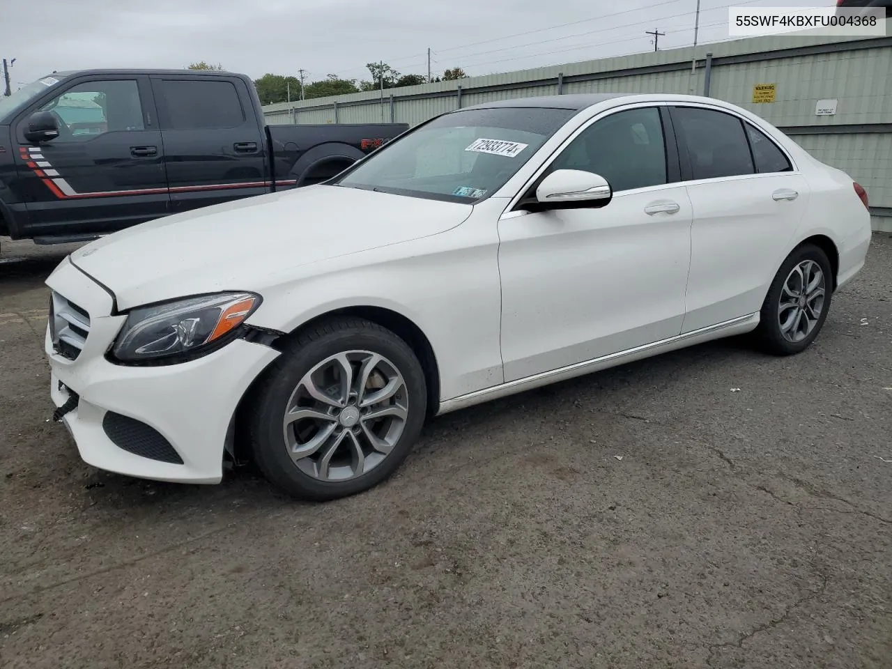 2015 Mercedes-Benz C 300 4Matic VIN: 55SWF4KBXFU004368 Lot: 72933774