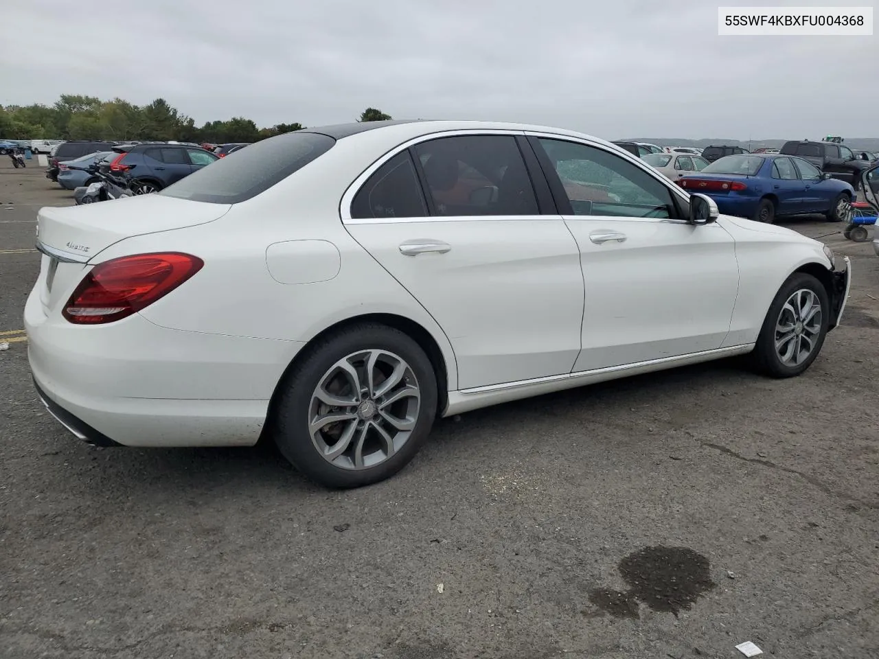 2015 Mercedes-Benz C 300 4Matic VIN: 55SWF4KBXFU004368 Lot: 72933774