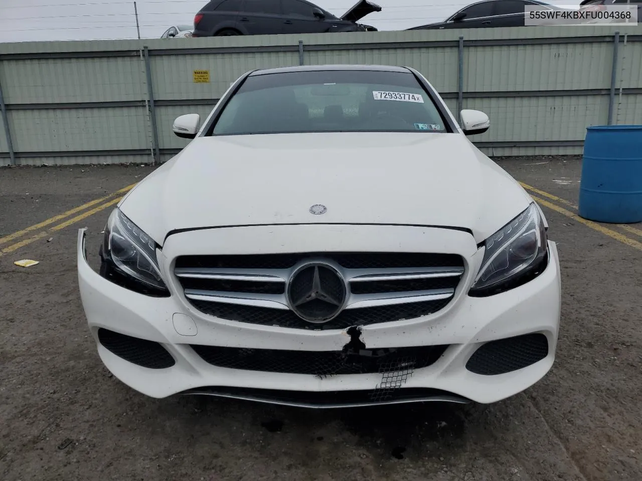 2015 Mercedes-Benz C 300 4Matic VIN: 55SWF4KBXFU004368 Lot: 72933774