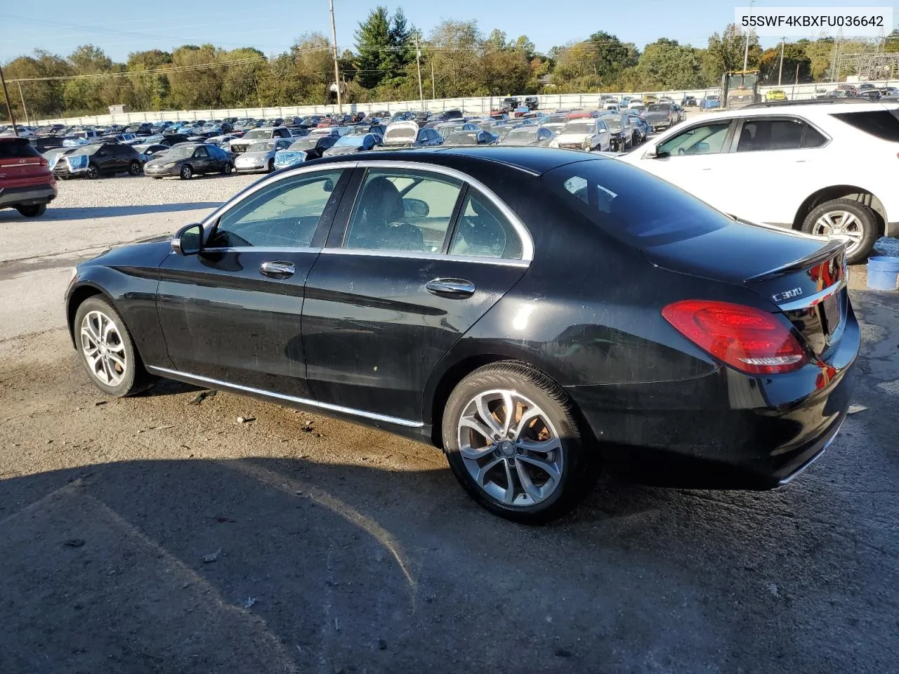 2015 Mercedes-Benz C 300 4Matic VIN: 55SWF4KBXFU036642 Lot: 73579194