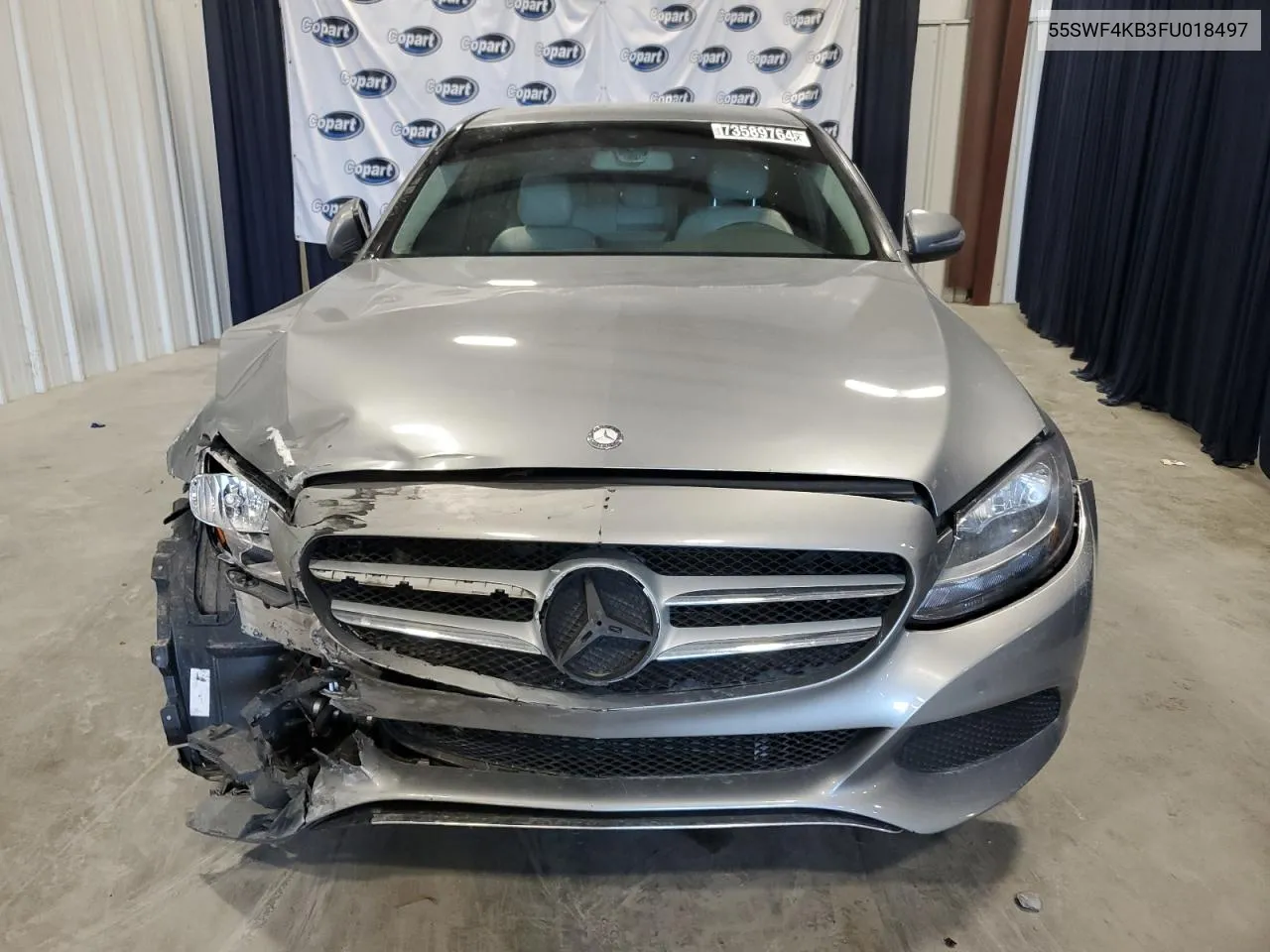 2015 Mercedes-Benz C 300 4Matic VIN: 55SWF4KB3FU018497 Lot: 73589764