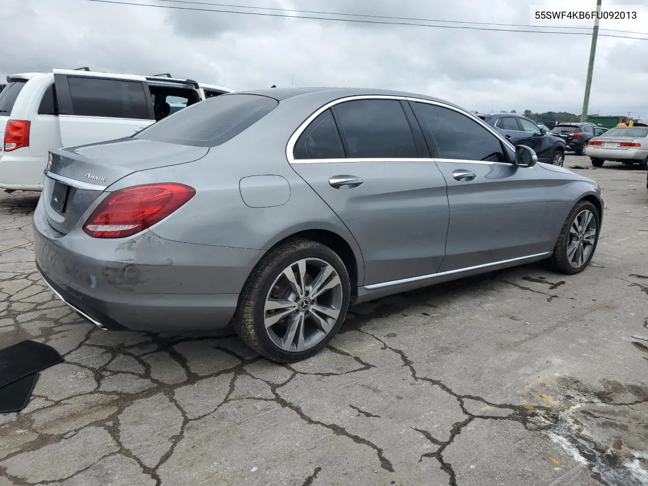 2015 Mercedes-Benz C 300 4Matic VIN: 55SWF4KB6FU092013 Lot: 73642494