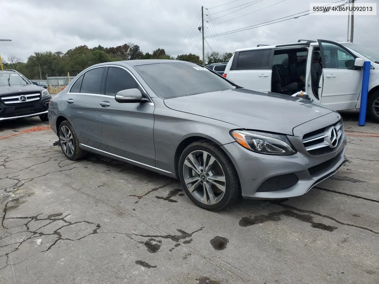 2015 Mercedes-Benz C 300 4Matic VIN: 55SWF4KB6FU092013 Lot: 73642494