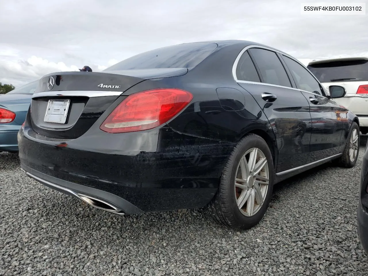 2015 Mercedes-Benz C 300 4Matic VIN: 55SWF4KB0FU003102 Lot: 73845134