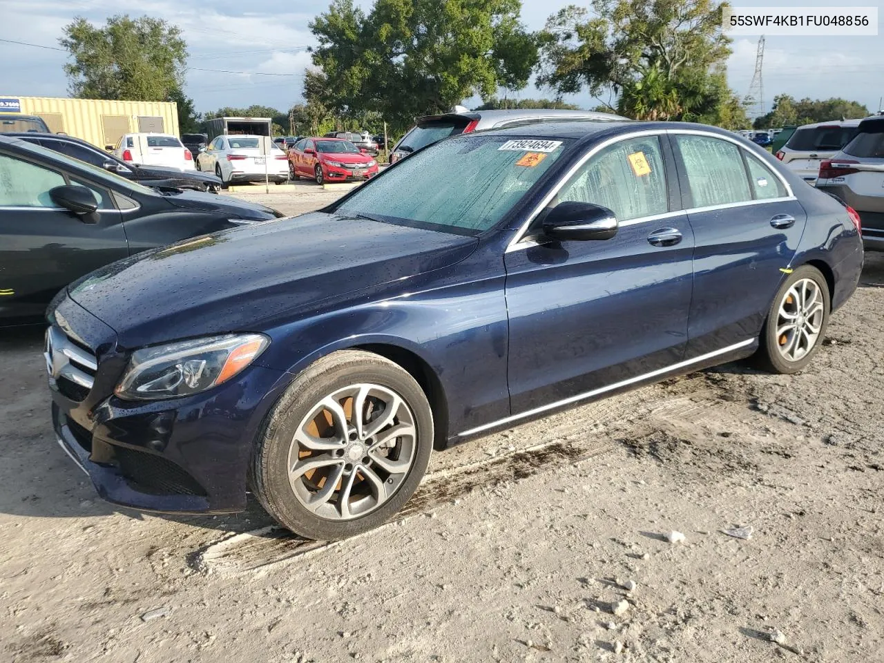 2015 Mercedes-Benz C 300 4Matic VIN: 55SWF4KB1FU048856 Lot: 73924694