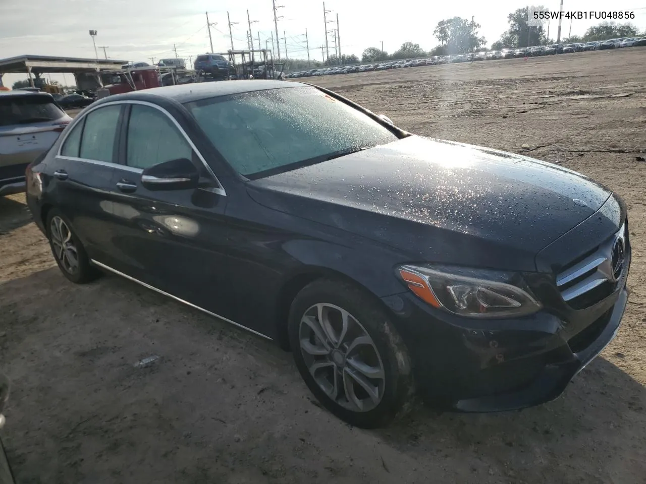 2015 Mercedes-Benz C 300 4Matic VIN: 55SWF4KB1FU048856 Lot: 73924694