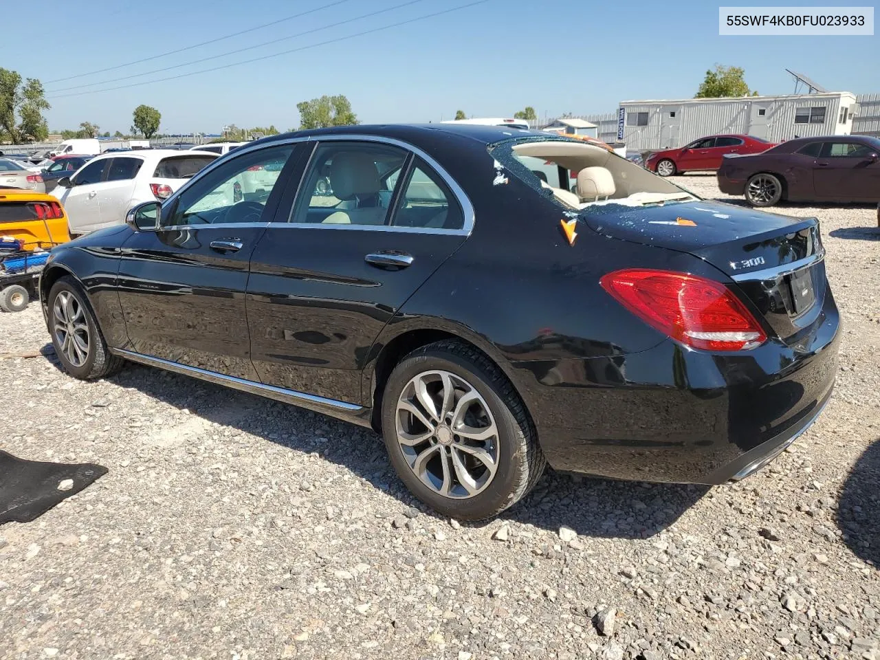 2015 Mercedes-Benz C 300 4Matic VIN: 55SWF4KB0FU023933 Lot: 74058434