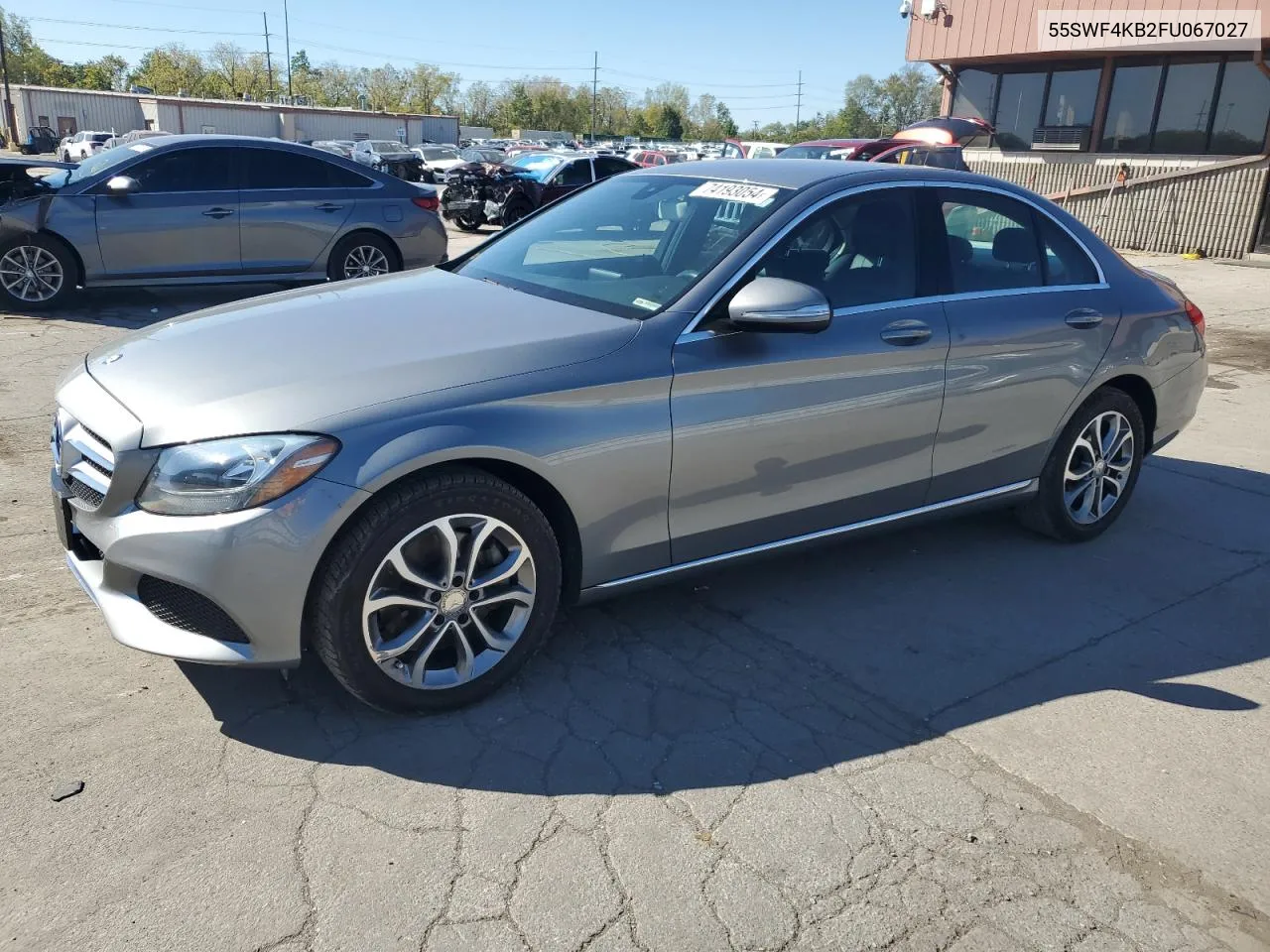 2015 Mercedes-Benz C 300 4Matic VIN: 55SWF4KB2FU067027 Lot: 74193054