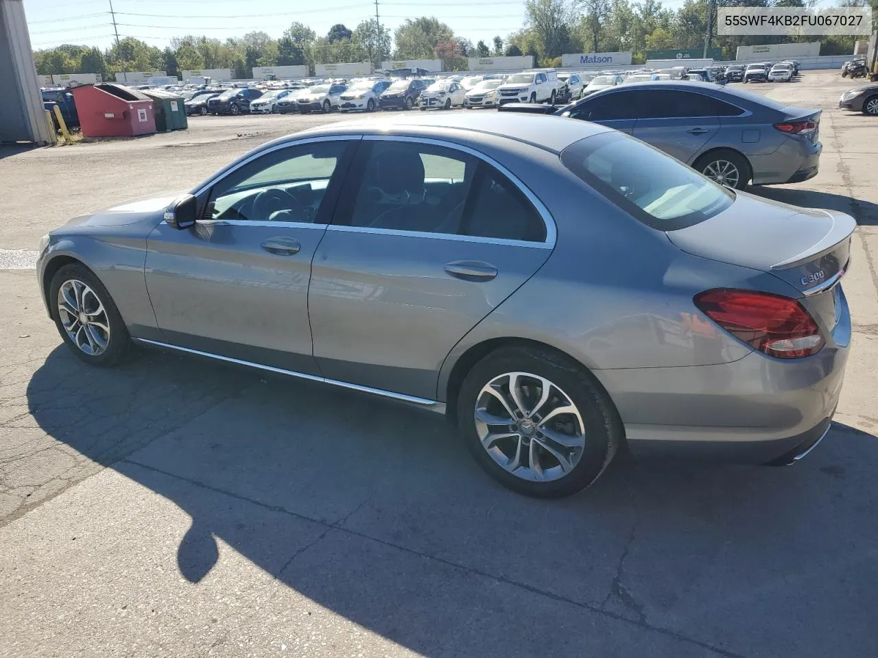 2015 Mercedes-Benz C 300 4Matic VIN: 55SWF4KB2FU067027 Lot: 74193054