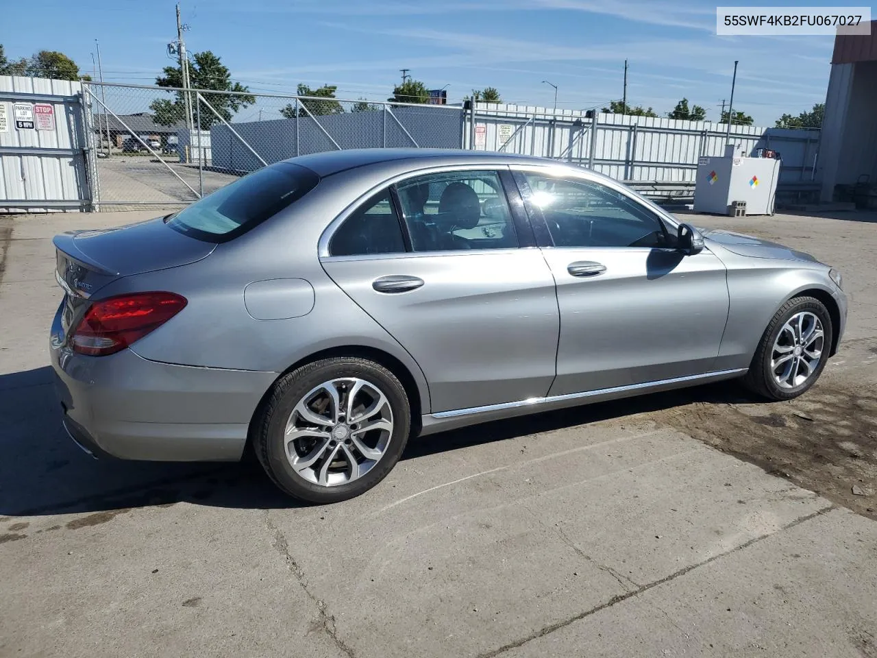 2015 Mercedes-Benz C 300 4Matic VIN: 55SWF4KB2FU067027 Lot: 74193054