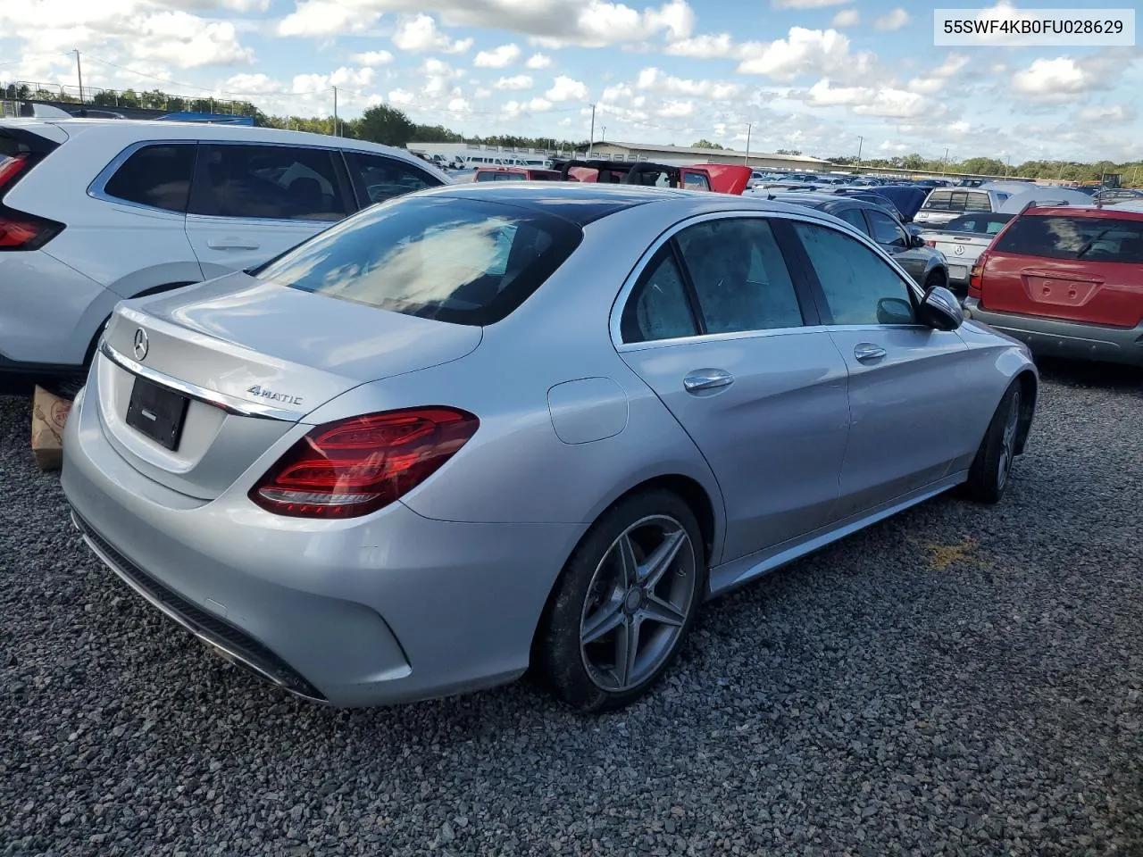 2015 Mercedes-Benz C 300 4Matic VIN: 55SWF4KB0FU028629 Lot: 74460274