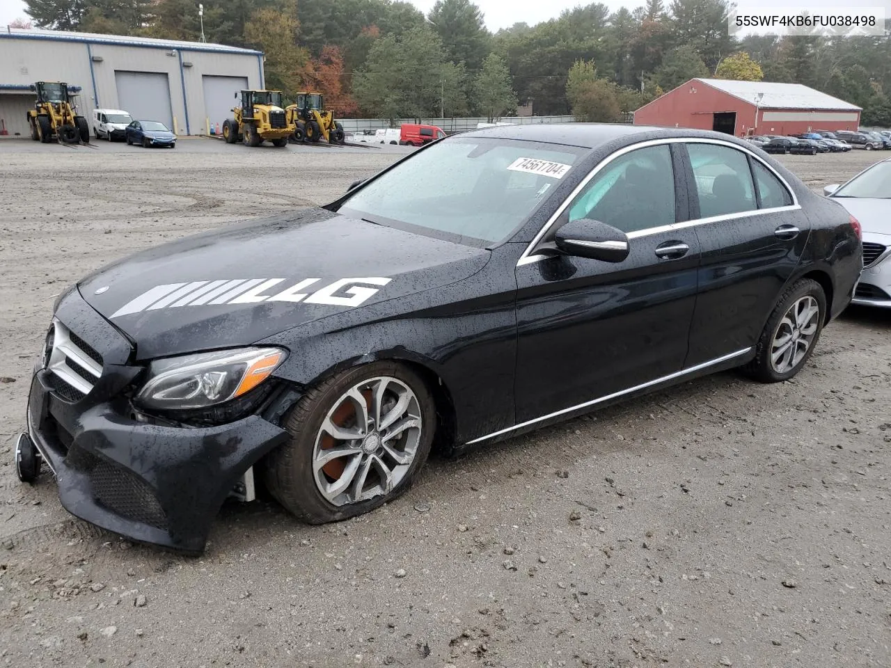 2015 Mercedes-Benz C 300 4Matic VIN: 55SWF4KB6FU038498 Lot: 74561704