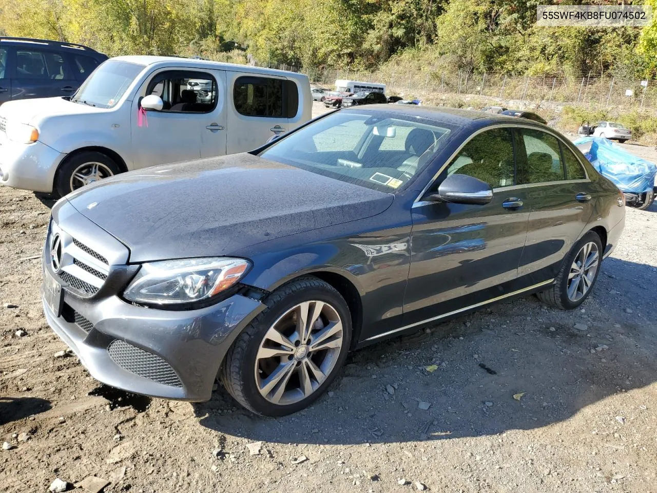 2015 Mercedes-Benz C 300 4Matic VIN: 55SWF4KB8FU074502 Lot: 74681504