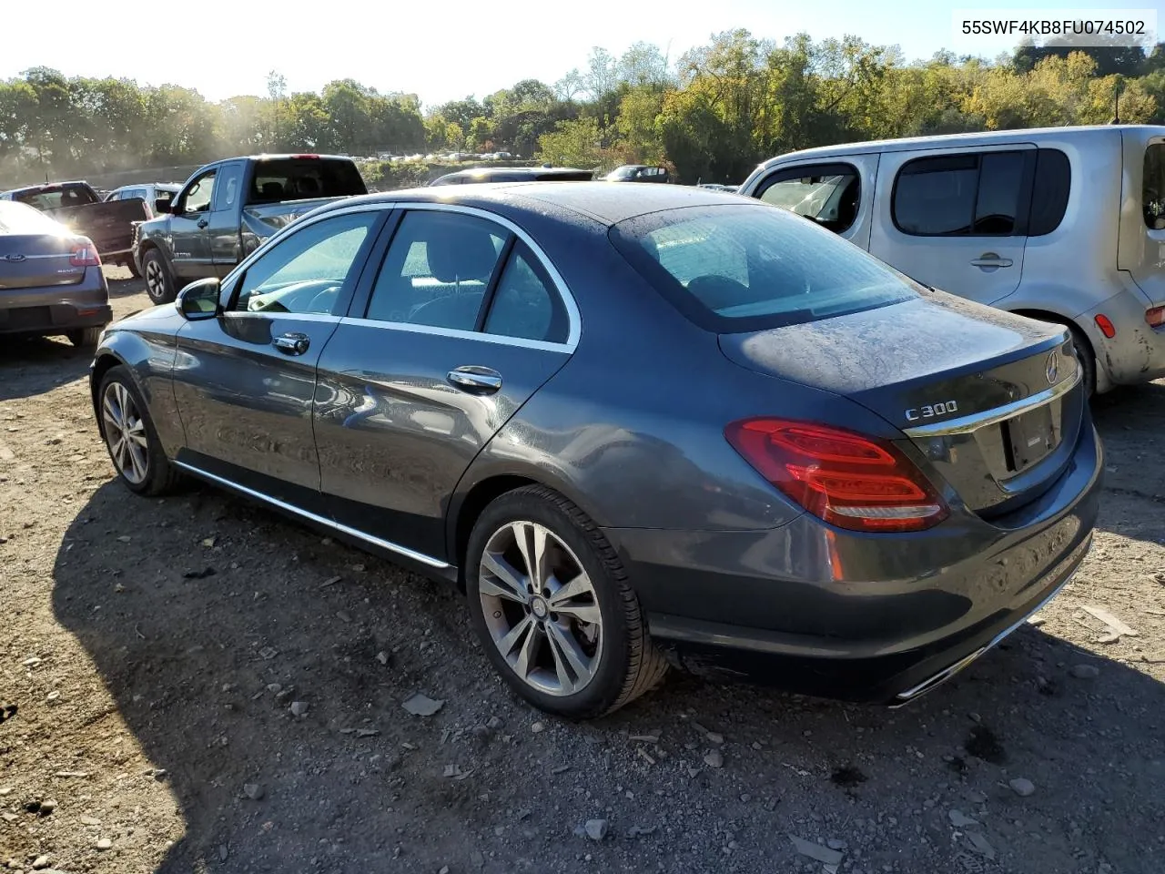 2015 Mercedes-Benz C 300 4Matic VIN: 55SWF4KB8FU074502 Lot: 74681504