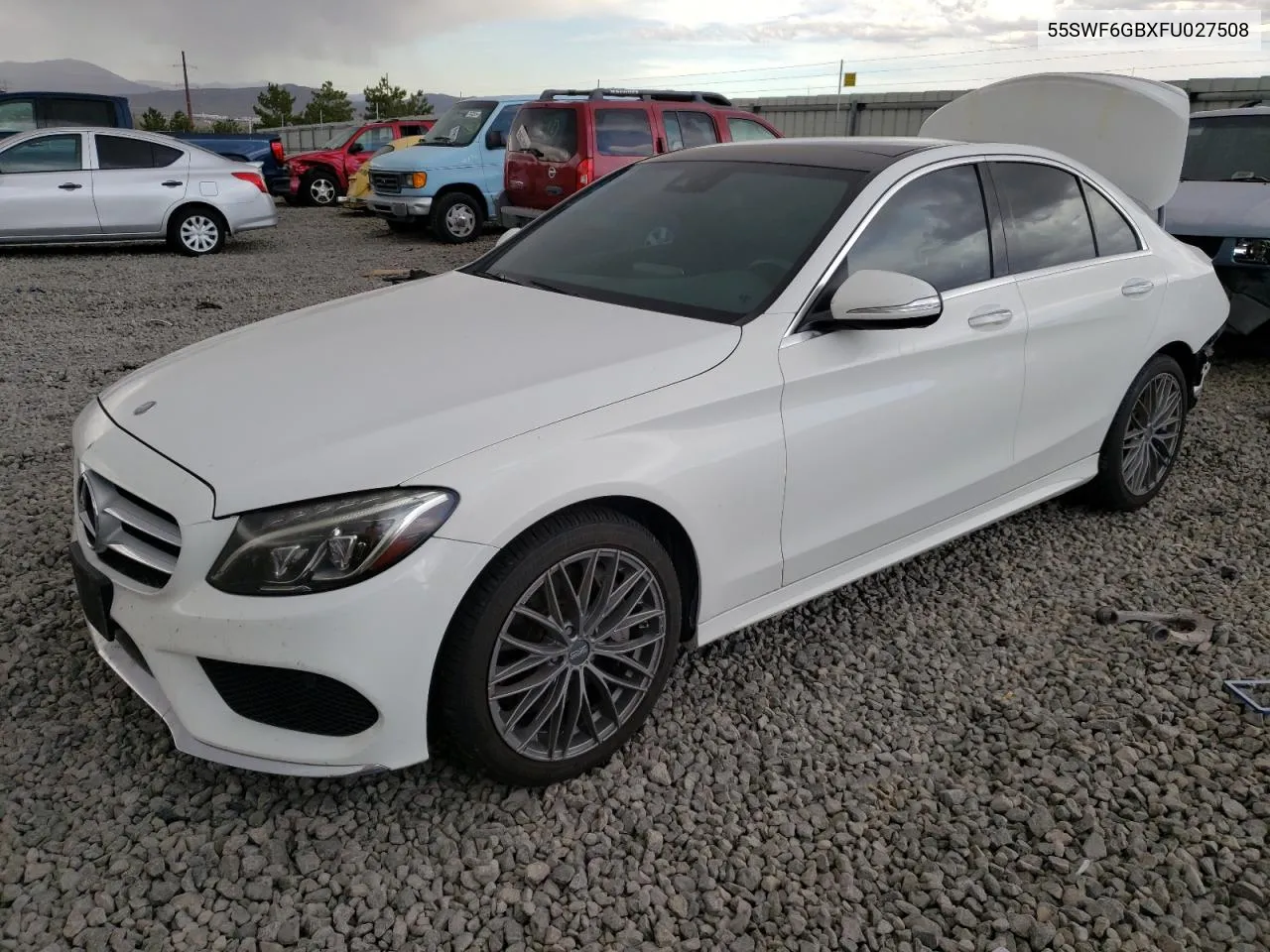 2015 Mercedes-Benz C 400 4Matic VIN: 55SWF6GBXFU027508 Lot: 74713564