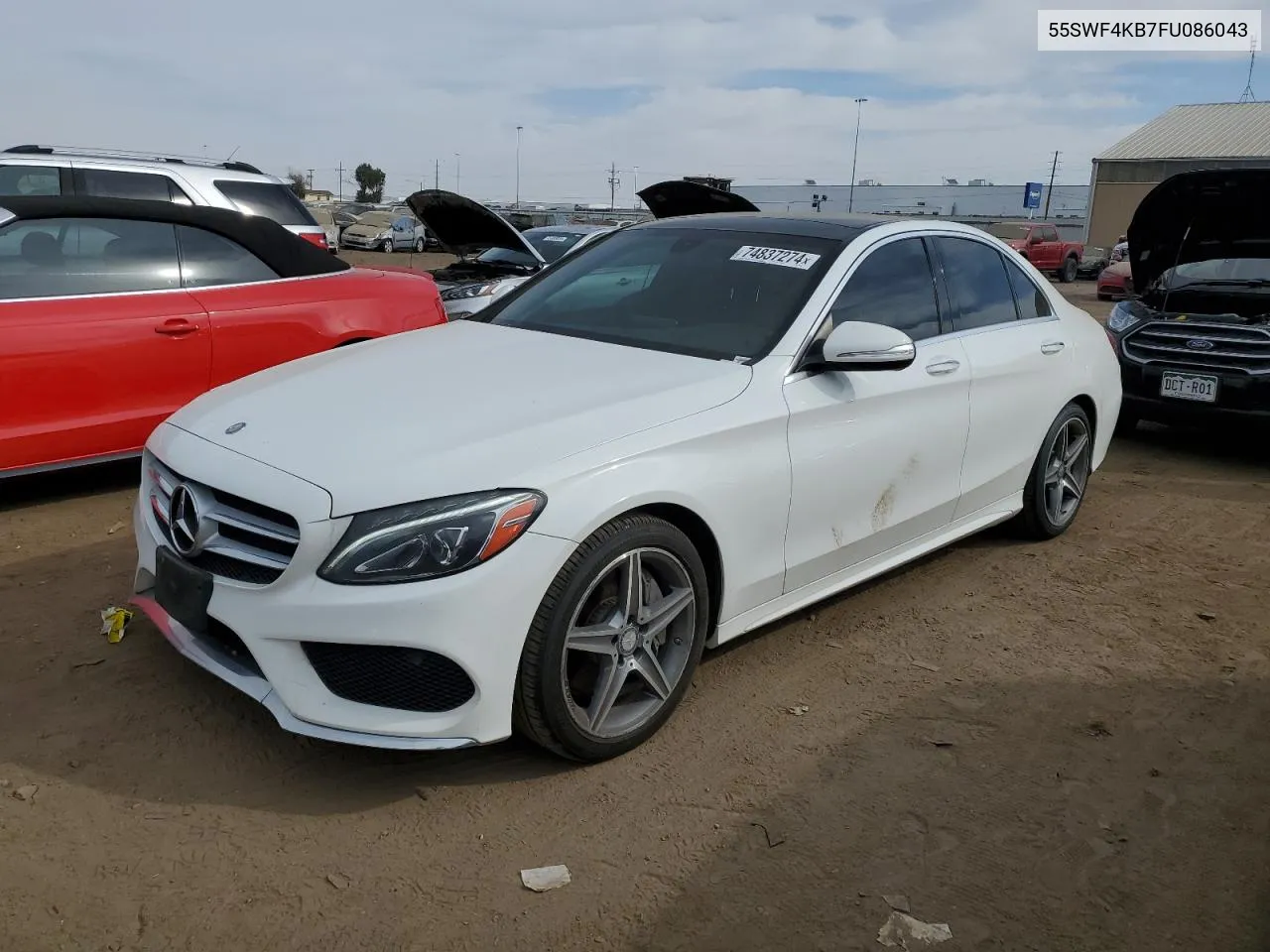 2015 Mercedes-Benz C 300 4Matic VIN: 55SWF4KB7FU086043 Lot: 74837274