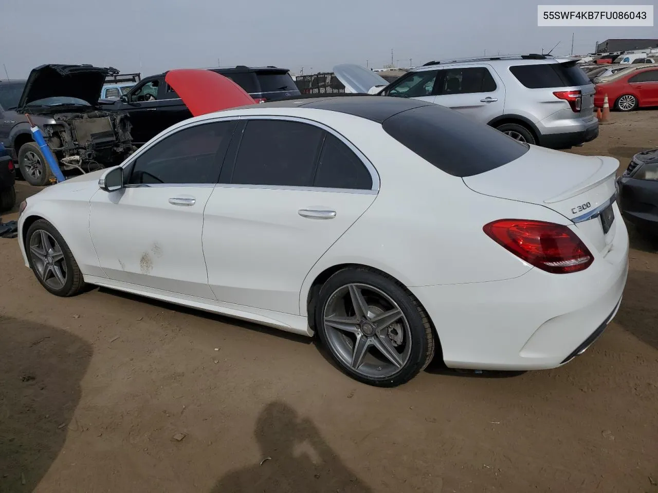 2015 Mercedes-Benz C 300 4Matic VIN: 55SWF4KB7FU086043 Lot: 74837274