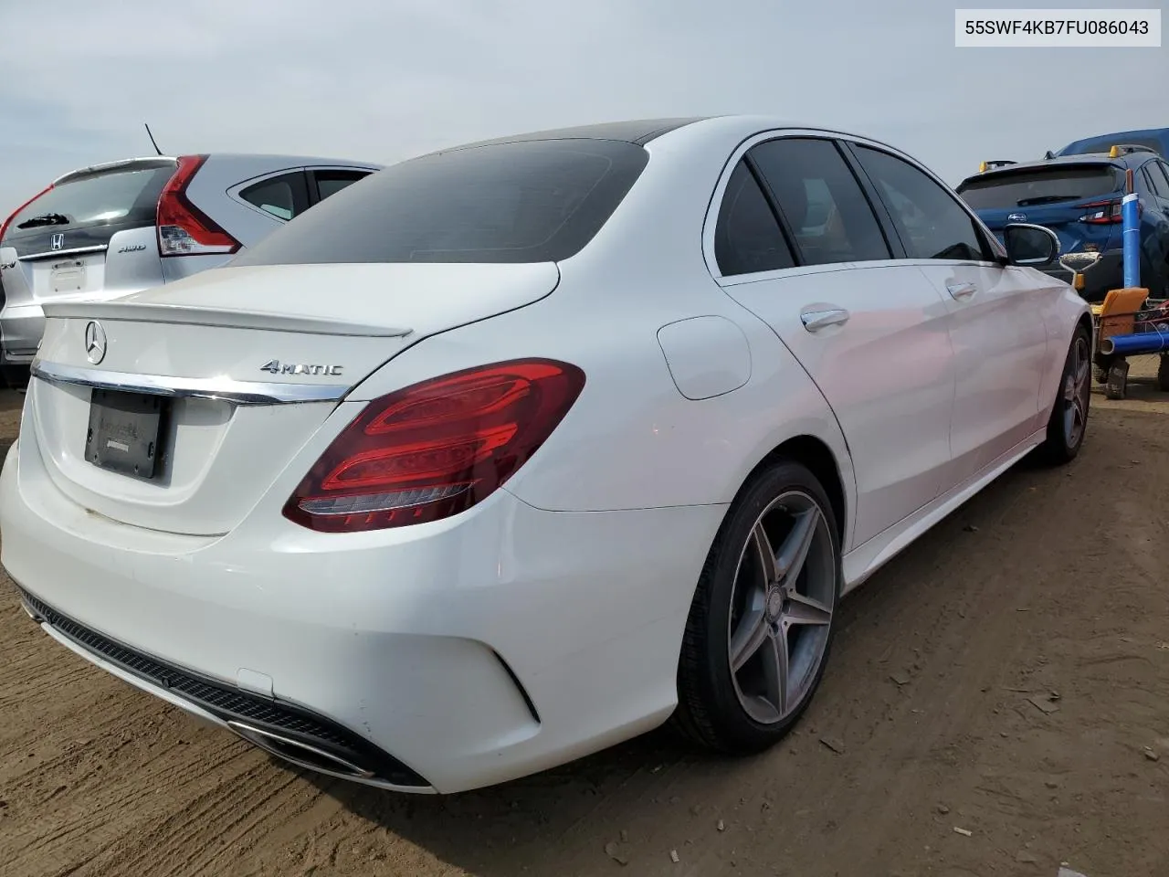 2015 Mercedes-Benz C 300 4Matic VIN: 55SWF4KB7FU086043 Lot: 74837274